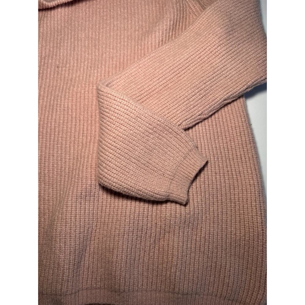 Tahari Blush Pink Ribbed Sweater Women’s Large Crew Neck Soft Knit Pullover - Picture 6 of 10